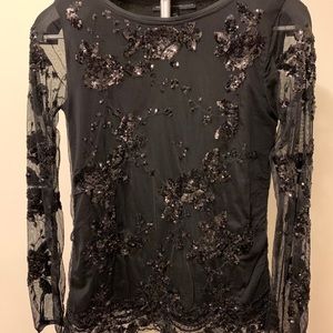Lacy sequin dressy top